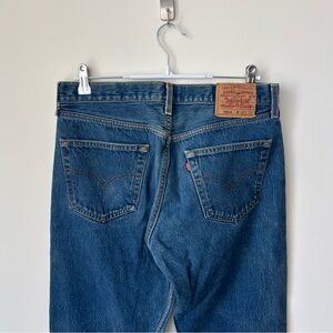 Vintage Levis 501xx Denim Jeans Size 35 (Fits 32) Made in USA Button Fly 90s